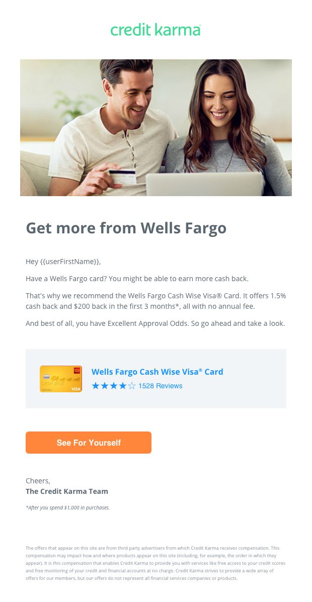Wells Fargo email, round 1