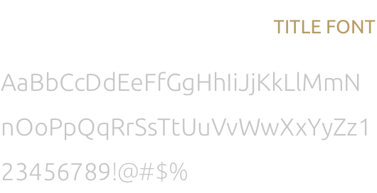 Font card for Ubuntu, the title font