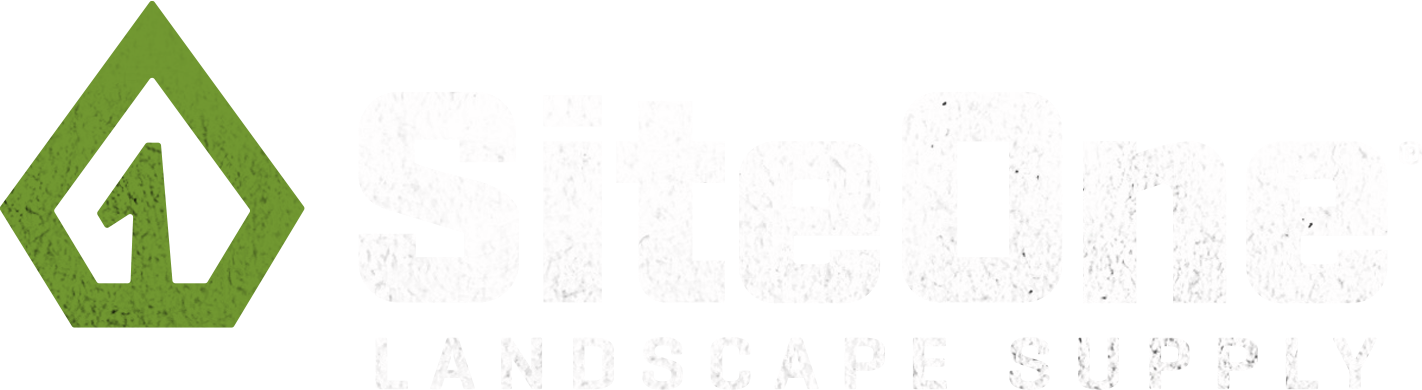 SiteOne Landscape Supply logo, white and green